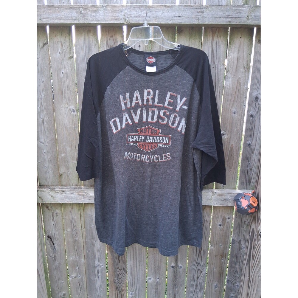 079 Harley Davidson Georgia 2017 2XL Gray Jersey Graphic Tee Men's